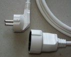 Picture of Verlängerungsleitung, 5m, Stecker auf Buchse, 1.5 qmm, weiß 