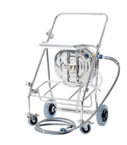 Immagine di CLEANING TROLLEY SS  W/HOSE REEL FOAM IN