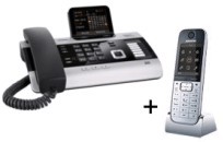 Bild von Analog / ISDN / VoIP / DECT Basisstation mit Piezohörer, DECT-Handteil + Headset