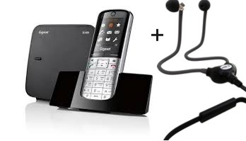 Imagen de Analog DECT Station mit Anrufbeantworter, DECT-Handteil mit Ladestation + Luftleiter Headset